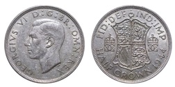 1944 Half crown, Mint luster, GVF 11593