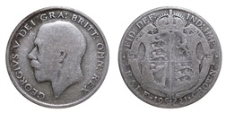 1921 George V Silver Half crown, FAIR 21479