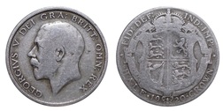 1920 George V Silver Half crown, Fine 21508