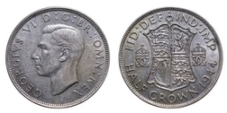 1944 Half crown, Mint luster, GVF 11583