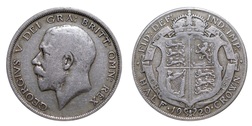 1920 George V Silver Half crown, GF 39417