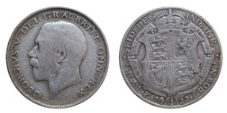 1922 George V Silver Half crown, FAIR 21460