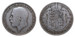 1921 George V Silver Half crown, aFine 21478