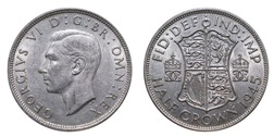 1945 George VI Silver Half crown, Mint lustre GEF/aEF 25540