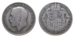 1920 George V Silver Half crown, Fine 21502