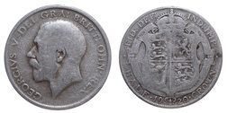 1920 George V Silver Half crown, FAIR 21501