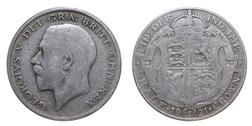 1921 George V Silver Half crown, FAIR 21480