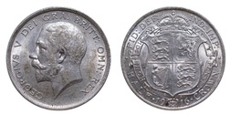 1916 Half crown, Mint lustre, obverse dirty otherwise EF 38254