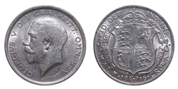 1916 Half crown, Mint lustre, aEF 38248