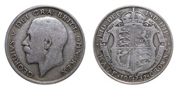 1922 George V Silver Half crown, GF 75826