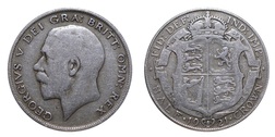 1921 George V Silver Half crown, Fine 21472