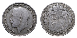 1922 George V Silver Half crown, Fine 21482