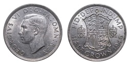 1946 Half crown, Mint lustre EF 11590