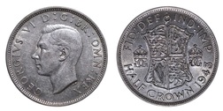1943 Half crown, Mint lustre VF 27972