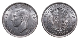 1945 George VI Silver Half crown, Mint lustre GEF 18940