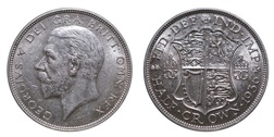 1936 George V Silver Half crown, Mint lustre GVF 23698