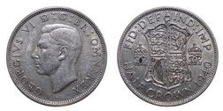 1940 George VI Silver Half crown, VF 20939