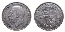 1936 George V Silver Half crown, RGF+ 64051