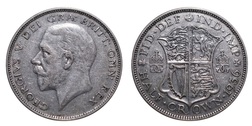 1936 George V Silver Half crown, VF+ 75835