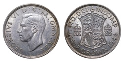 1944 George VI Silver Half crown, Mint Lustre, GVF+ 36671