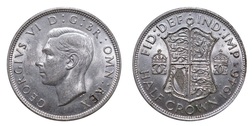 1946 Half crown, Mint lustre with dirt spots 15583