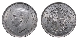 1945 Half crown, Mint lustre GVF 12484
