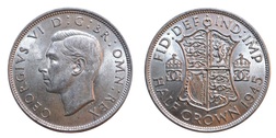 1945 George VI Silver Half crown, Mint Lustre GEF 25539