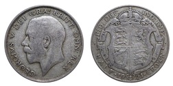 1921 George V Silver Half crown, Fine 64096