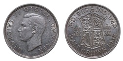 1938 Half crown, VF 27978