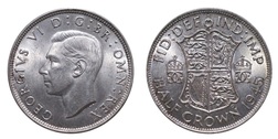 1945 George VI Silver Half crown, Mint lustre aEF 41462