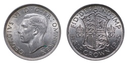 1945 George VI Silver Half crown, Mint Lustre EF 73119