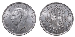 1945 Half crown, Mint lustre GVF obv ek 25534