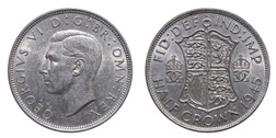 1945 Half crown, Mint lustre GVF 11870