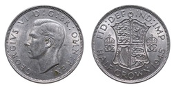 1945 George VI Silver Half crown, Mint lustre GVF/EF 11867