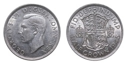 1945 Half crown, Mint lustre GVF 23734