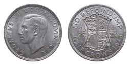 1945 George VI Silver Half crown, Mint Lustre GVF 75841