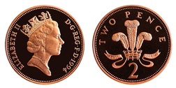 Decimal 1994 Two Pence Coin, Proof FDC