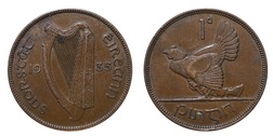 Ireland, 1935 Penny, VF 64485