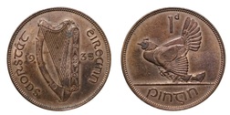 Ireland, 1935 Penny, GVF 64486