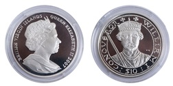British Virgin Islands, 10 Dollars 'William I Conqueror' 2007 Silver Proof in Capsule, FDC