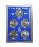 Pre-Owned Great Britain 5-Crown Set 1965-1981 Cased UNC