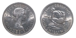 New Zealand 1965 Shilling, UNC