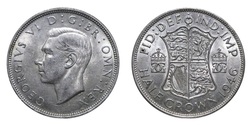 1946 Half crown, Mint Lustre EF 75864