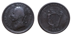 The Wellington & Erin Go Bragh Irish 1816 Penny token, FAIR