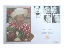 Great Britain, 2002 2 Pound 'The Queen's Golden Jubilee' Manchester Commonwealth Games, Coin Cover