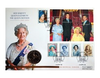 Queen Elizabeth The Queen Mother 1900 - 2002 Memorial Cover Ascension Island 1995 50p Issue by Mercury