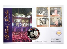 Golden Jubilee Falkland Islands 50p Coin Cover commemorating the Queen's Golden Jubilee