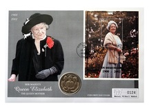 Sierra Leone, Republic 2002 One dollar , celebrating H.M. the Queen Mother One Hundred years 1900 - 2002' Coin large First Day Cover, UNC