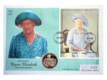 Sierra Leone, Republic 2002 1 dollar 'celebrating H.M. the Queen Mother in Memoriam 1900 - 2002'  large First Day Cover, by Mercury UNC