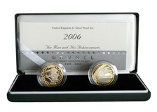 2006 Isambard Kingdom Brunel 200th Birthday Two Pound Silver Proof 2-Coin Set